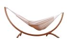 Hamac cu cadru Siesta Grande + Brasil Premium Nature by MacaMex MA-90102 color natur / beige