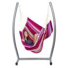 Omega set Grenadine - Hanging chair pink with steel stand by Amazonas AZ-4011600-OLD color pink