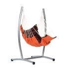 Omega set Terracotta - Hanging chair quilted with steel stand by Amazonas AZ-4011700-OLD color brown
