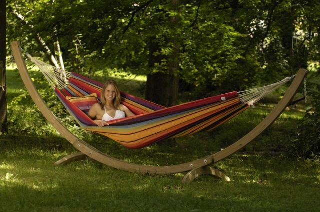 Wooden Hammock Stand - Olymp Barbados rainbow combination by Amazonas AZ-4045300  AZ-1018160 color n/a