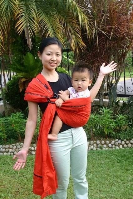 Ringsling sling pentru copii Ruby by Mummy Hugs MHRuby color red