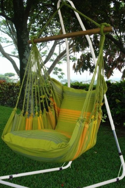 Hanging chair set Lazy + Cayo Croto by MacaMex MA-91005 color green