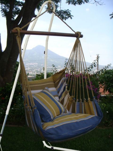Hanging chair set Lazy + Cayo Dorada by MacaMex MA-91004 color blue
