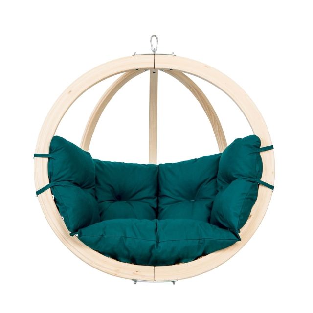 Kids Globo green - wooden hanging chair for children by Amazonas AZ-2030450 color green