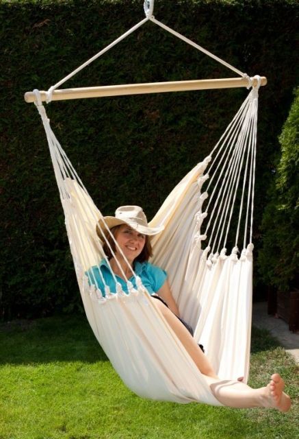 Hamac scaun scaun de asistență medicală Cayo Grande bumbac organic - BIO bumbac by MacaMex MA-12100 color natur / beige