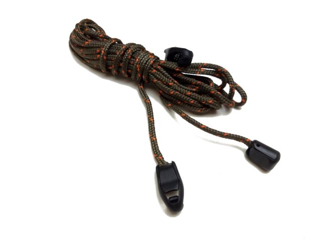 Cabluri de tip Tarp cu tensionator negru 6 bucăți by Bushmen BU-1TATE6 