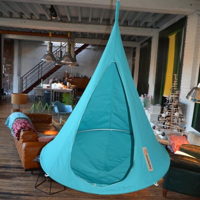 Bonsai peșteră suspendată pentru copii turquoise by Cacoon HI-BLB10 color green