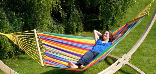 Hammock Set Lancha Grande Caribe MacaTex Paradiso Set by MacaMex MA-90731-OLD color multicolor