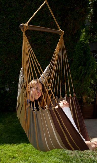 Hanging Chair Lazy + Cayo Grande Mocca by MacaMex MA-910111-OLD color brown