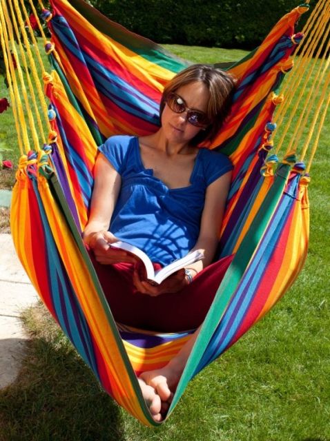 Hanging Chair Lazy creme + Cayo Grande paradiso MacaTex by MacaMex MA-91077 color multicolor