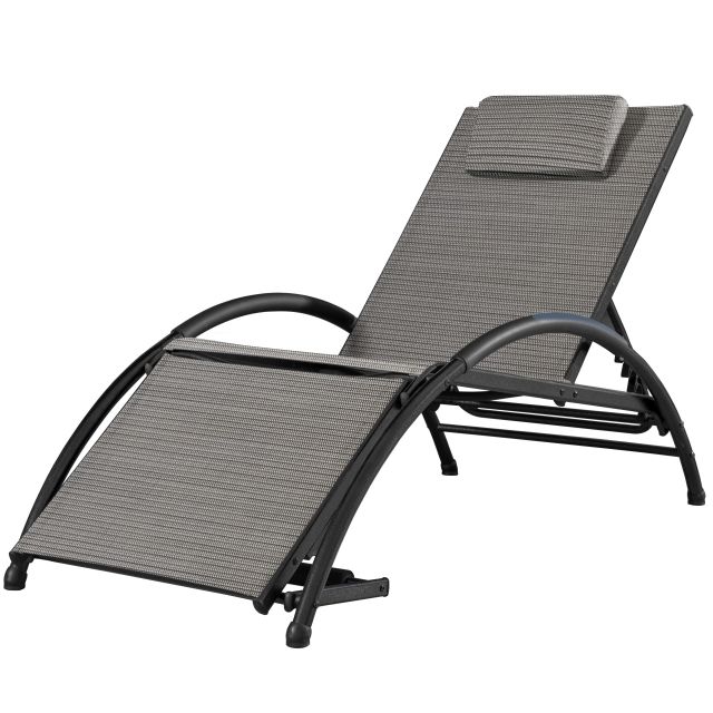 Dockside Sun Lounger - Haven - turquoise by Vivere VI-DKDSUN-HV color grey/silver