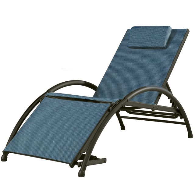 Dockside Sun Lounger - Cape Cod - blue by Vivere VI-DKDSUN-CC color blue