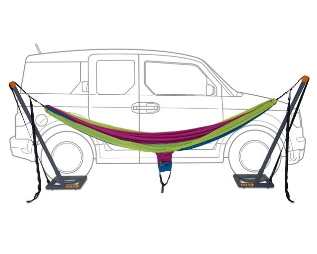 Roadie Hammock stand for travel and camping by ENO EN-ENO-ROADIE-OLD color grey/silver