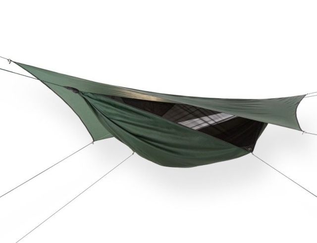 Expedition Classic - Hamac pentru exterior, inclusiv plasă de țânțari și prelată by Hennessy Hammocks MA-02014 color green