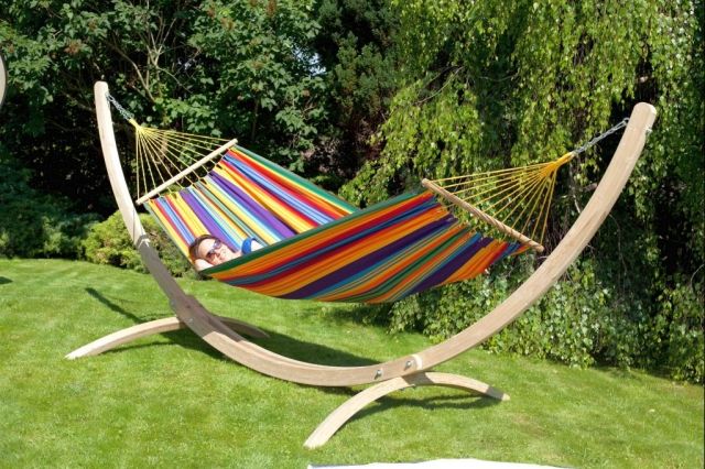 Hamac cu stâlp Caribe Paradiso by MacaMex MA-02007 color multicolor