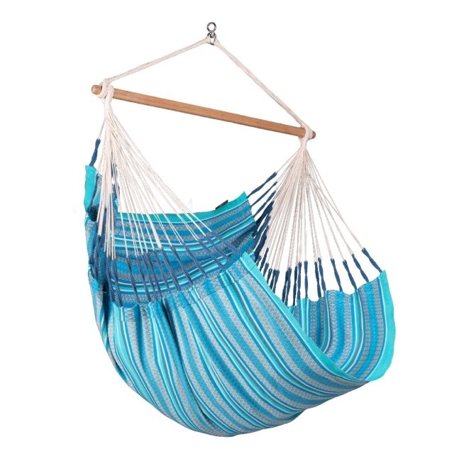 Habana Azure - Scaun suspendat Confort din bumbac organic albastru by LaSiesta LS-HAL18-X3 color blue