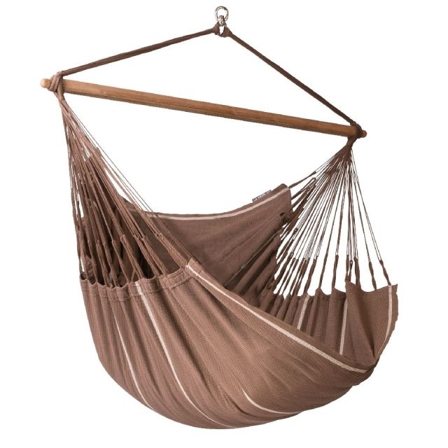 Habana Bio Lounger chocolate - Scaun suspendat din bumbac organic maro by LaSiesta LS-HAL21-6 color brown