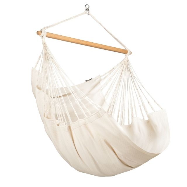 Habana Latte - Scaun suspendat Confort din bumbac organic alb natural by LaSiesta LS-HAL18-X1 color white