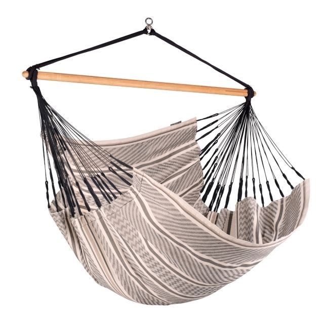 Habana Zebra - Scaun suspendat Kingsize din bumbac organic by La Siesta LS-HAL21-19 color grey/silver