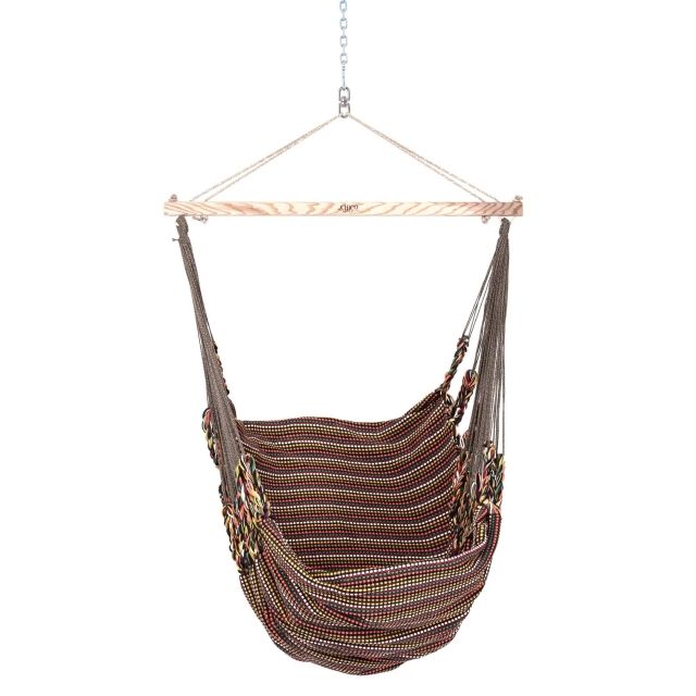 Chico Hammock Chair Weatherproof Synthetics Including Swivel, Carabiner And Chain Extra Mulitcoloured 14 by Chico CI-3214 color multicolor