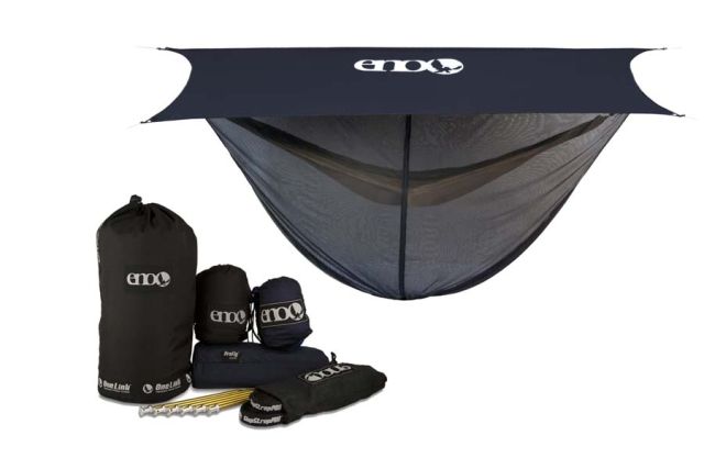 One link double nest outdoor hammock set by ENO EN-ONLK-DH color blue