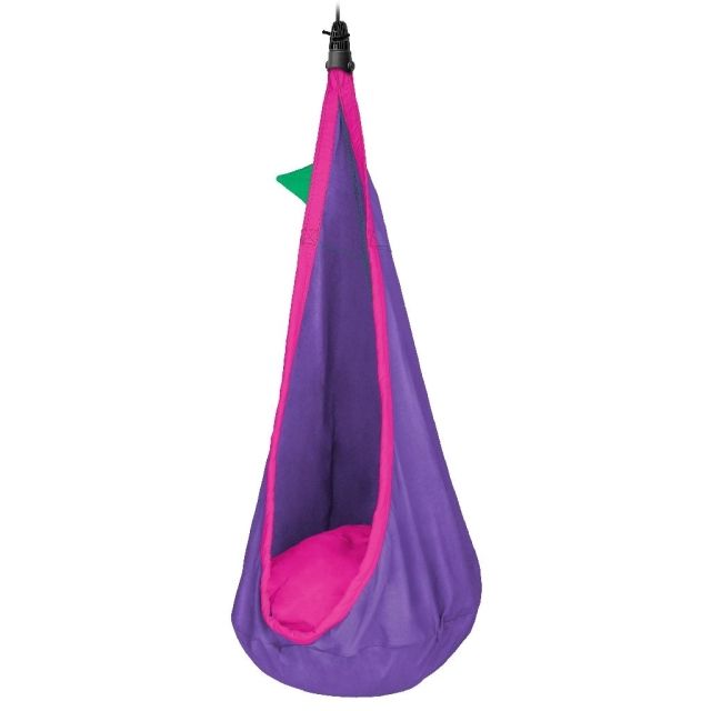 Joki Lilly - peșteră suspendată pentru copii din bumbac organic mov by LaSiesta LS-JCD70-77 