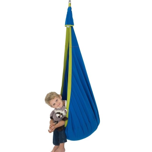 Juhu submarine - Peșteră suspendată pentru copii, albastru din bumbac organic by 7c PL-110080708 color blue