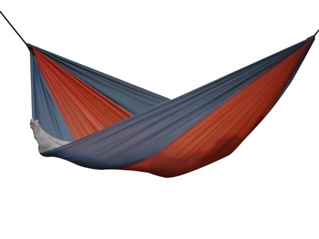 Parachute Hammock - Double (Grey/Orange) by Vivere VI-PAR26 color red