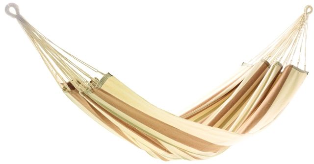Traditional XXL Bio hammock striped by Jobek - Germany JO-25516-OLD color brown
