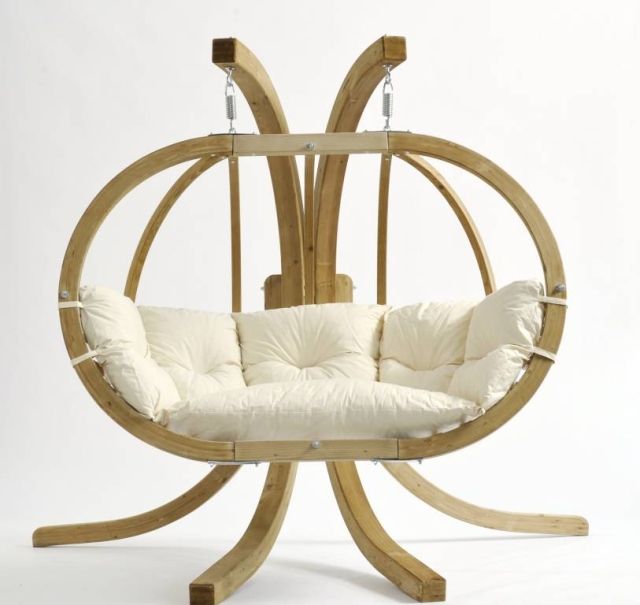 Globo royal creme natura - Hammock Sofa with Stand by Amazonas AZ-4012140-Set-OLD color natur / beige