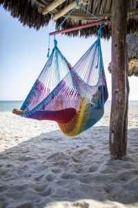 Scaun mexican de lux cu plasă de suspendare - bumbac multicolor by MacaMex MA-10040 color multicolor