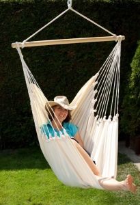 Hamac scaun scaun de asistență medicală Cayo Grande bumbac organic - BIO bumbac by MacaMex MA-12100 color natur / beige