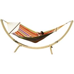 Hamac cu cadru Siesta Grande Caribe Costa Rica Set by MacaMex MA-90222 color multicolor