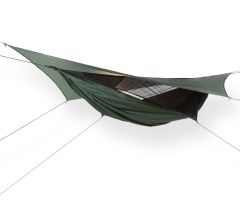 Hamac de călătorie Expedition Asym ZIP cu plasă de țânțari și prelată până la 183 cm înălțime by Hennessy Hammocks MA-02074 color green