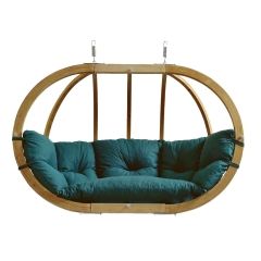Globo Royal Chair green - Double hanging chair wood by Amazonas AZ-2030851-OLD color green
