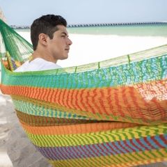 Hamac mexican din plasă - Matrimonial Multicolor by MacaMex MA-00030 color multicolor