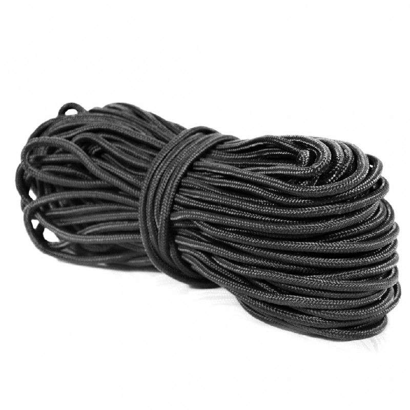 Paracord 25 meters for tarp suspension black DD Hammocks