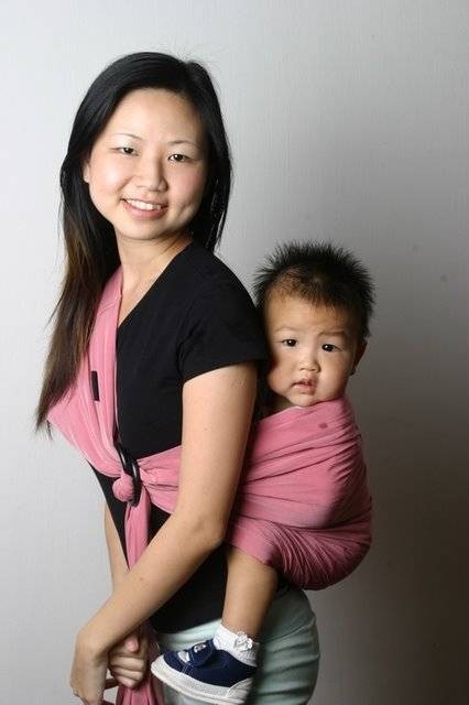 Ringsling sling pentru copii roz by Mummy Hug MHPink color pink