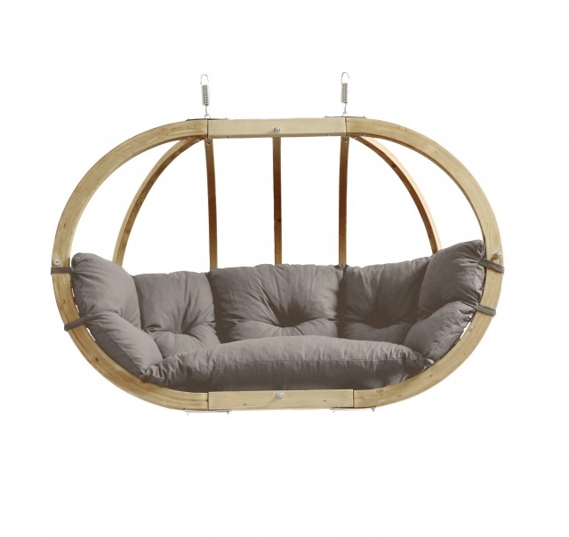 Globo Royal Chair taupe- scaun cu suspensie dublă din lemn by Amazonas AZ-2030842 color brown