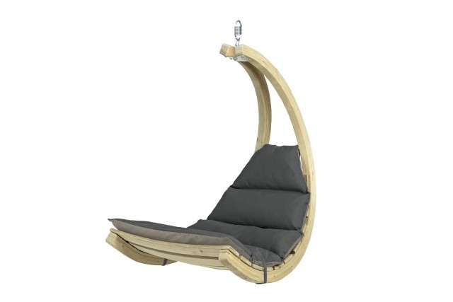 Swing scaun antracit scaun suspendat din lemn antracit cu pernă by Amazonas AZ-2020450 color grey/silver