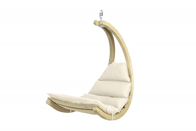 Scaun Swing scaun crem din lemn plutitor din lemn cu pernă by Amazonas AZ-2020440 color creme