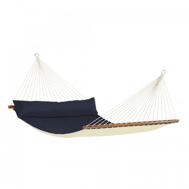 Alabama albastru marin - hamac dublu pol dublu rezistent la intemperii by La Siesta LS-NQR14-31 color blue