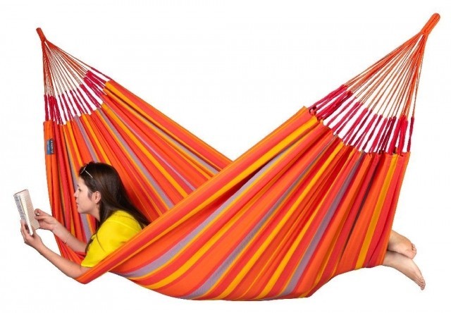 Brisa Toucan - hamac dublu rezistent la intemperii by La Siesta LS-BRH16-28 color orange