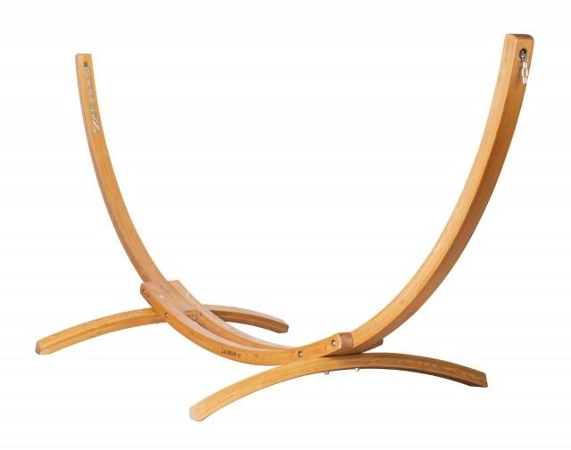 Hamac stand de lemn de larice Elipso dublu by La Siesta LS-ELS35-1 color brown