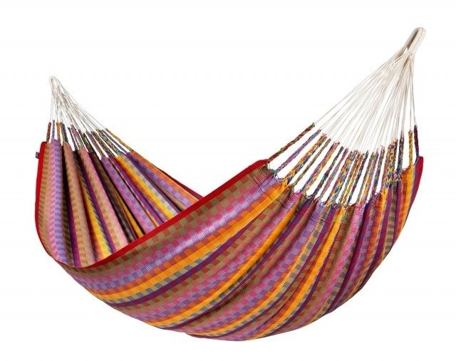 Flora Flowers - Hamac King-size din bumbac organic, roz by La Siesta LS-FLH18-27 color multicolor