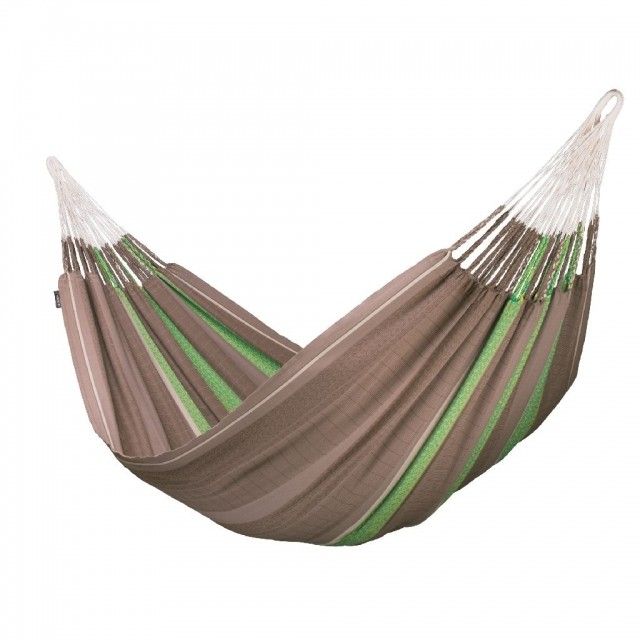Flora Chocolate - Organic Cotton Kingsize Classic Hammock by La Siesta LS-FLH18-6 color brown