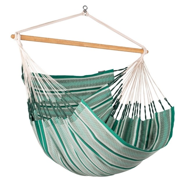 Habana agave agave scaun suspendat king size din bumbac organic verde by La Siesta LS-HAL21-X4 color green