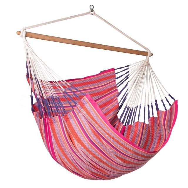 Habana flamingo flamingo scaun suspendat king size din bumbac organic roz by La Siesta LS-HAL21-X2 color pink
