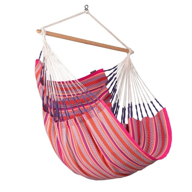 Habana Flamingo - Scaun suspendat Confort din bumbac organic roz by La Siesta LS-HAL18-X2 color pink