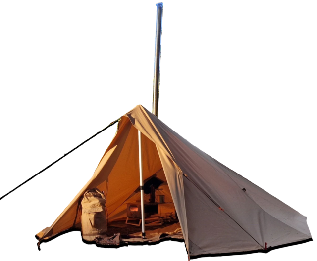 Hot Tarp Natural 4 x 3 cu deschidere pentru coș de fum by Bushmen BU-HOTACO4X3na 